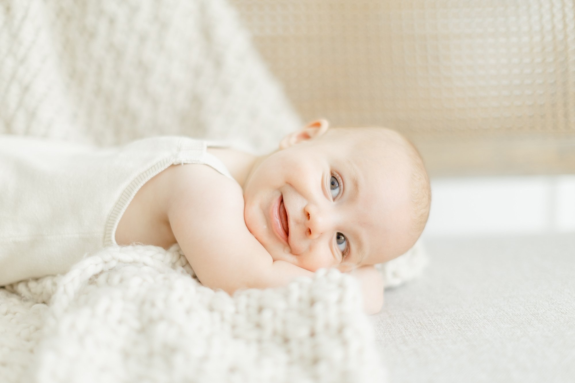 Dallas milestone photoshoot six month old boy
